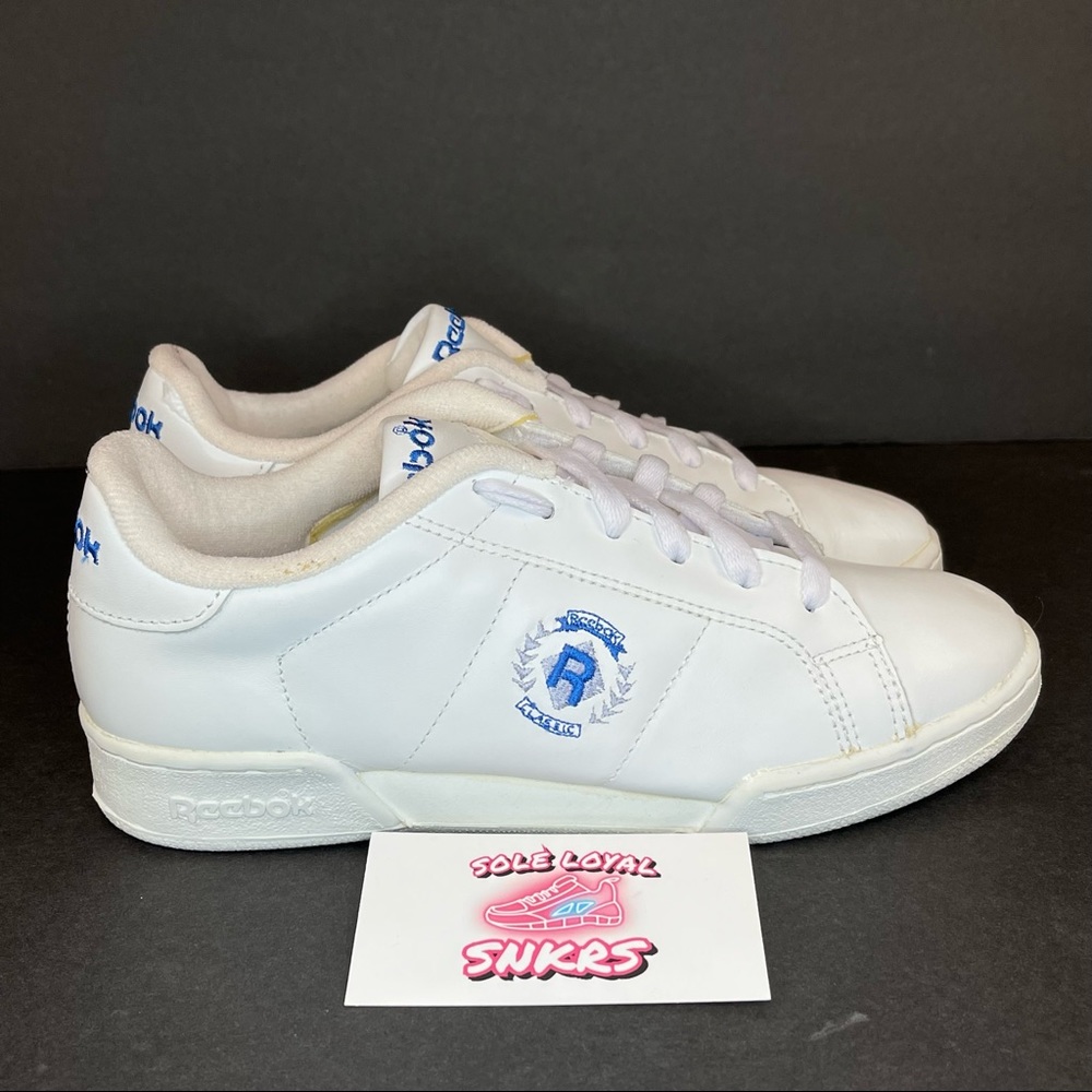 Reebok NPC Insignia Plus Womens sneaker Blue & Gray‎ Logo Sz 6.5  "vintag…